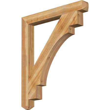 Ekena Millwork Merced Craftsman Rough Sawn Bracket, Western Red Cedar, 4"W x 36"D x 42"H BKT04X36X42MRC04RWR